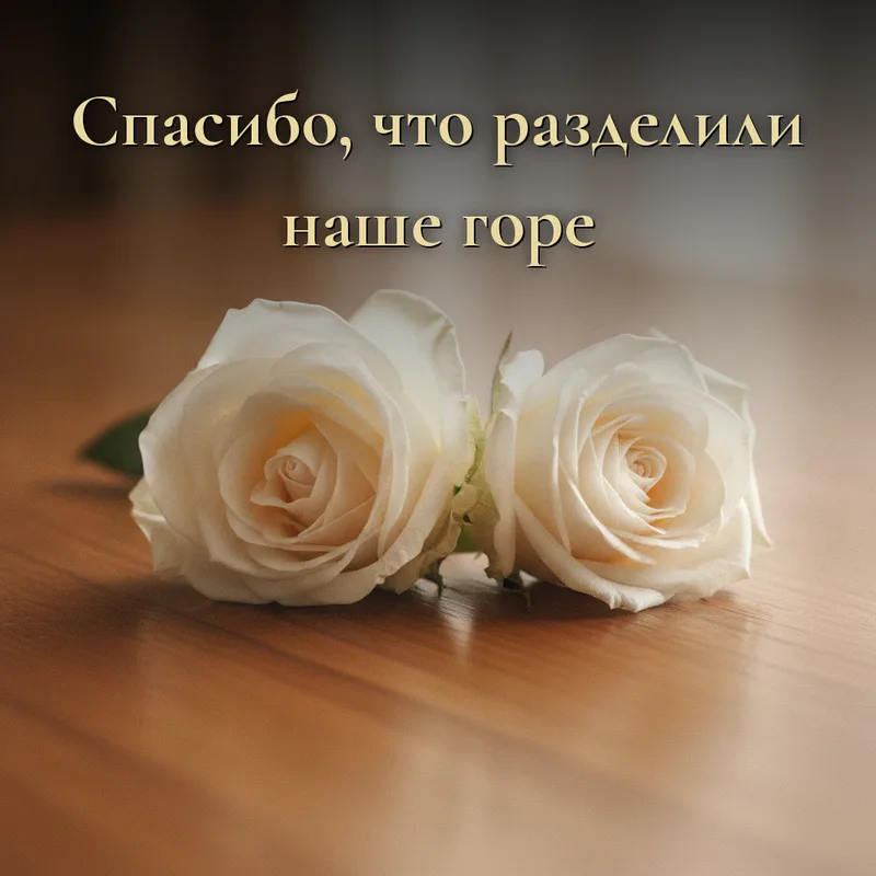 Открытка «Спасибо, что разделили наше горе»