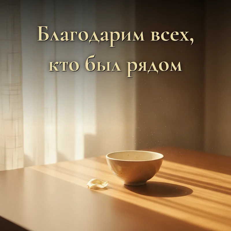 Открытка «Благодарим всех, кто был рядом»