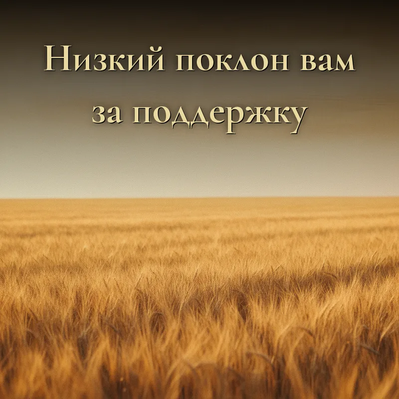 Открытка «Низкий поклон вам за поддержку»