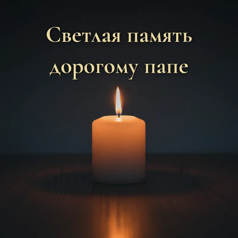 Открытка «Светлая память дорогому папе.»