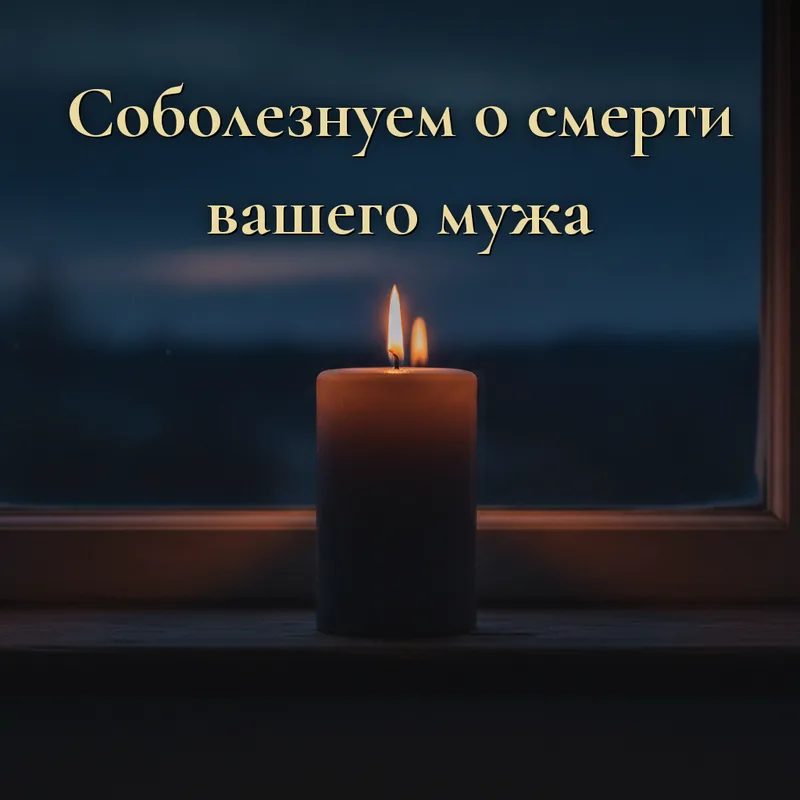 Открытка «Соболезнуем о смерти вашего мужа. Разделяем вашу боль.»