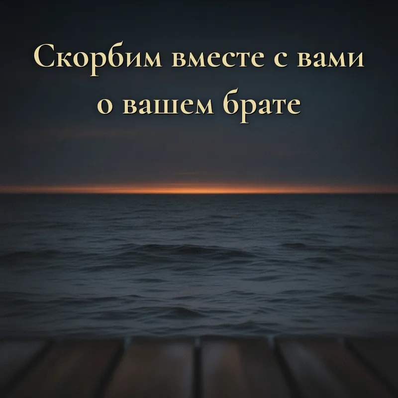 Открытка «Скорбим вместе с вами о вашем брате.»