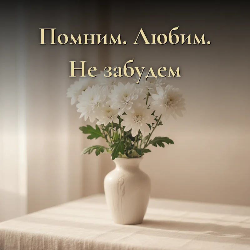 Открытка «Помним. Любим. Не забудем»