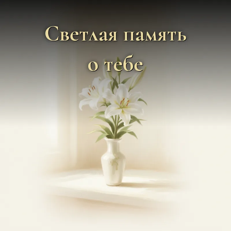 Открытка «Светлая память прекрасному человеку»