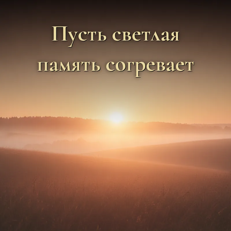 Открытка «Пусть светлая память согревает сердца близких»