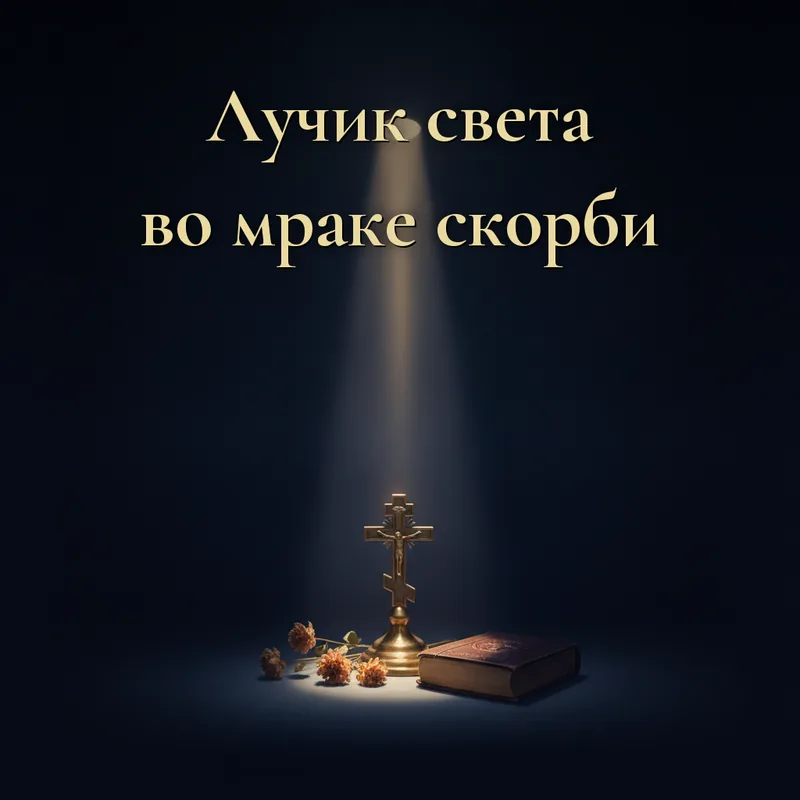 Открытка «Ваши соболезнования — лучик света во мраке скорби»