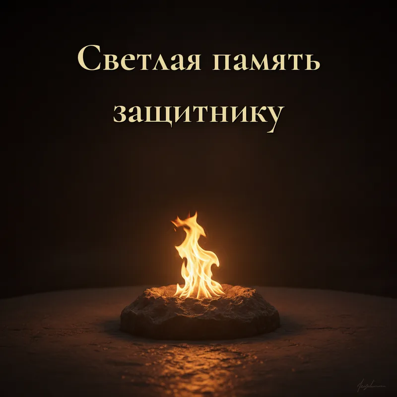 Открытка «Светлая память защитнику. Вечная слава»