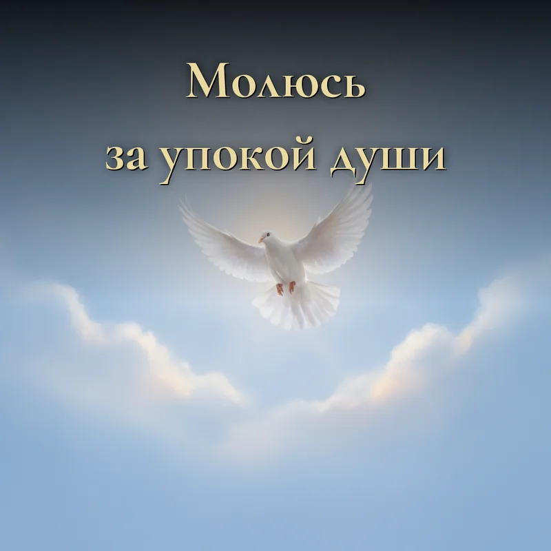 Открытка «Молюсь за упокой души»