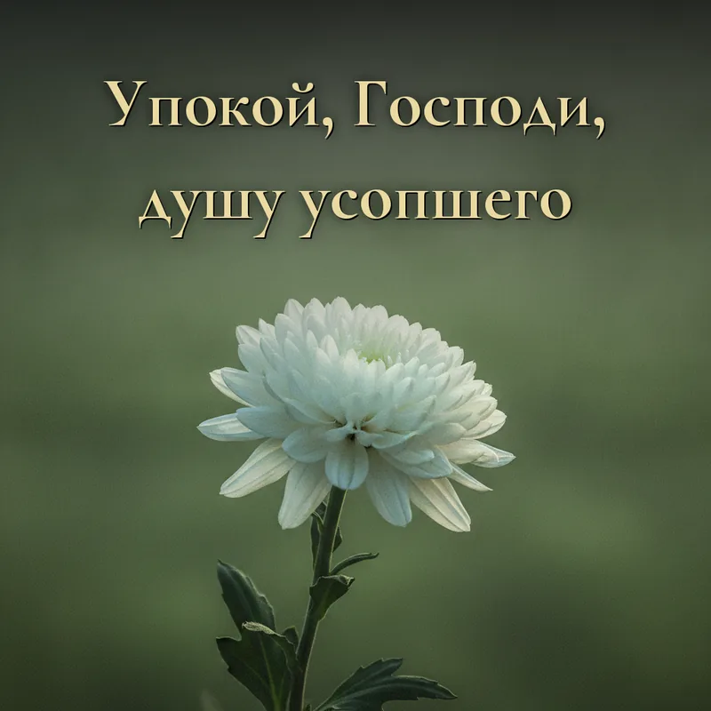 Открытка «Упокой, Господи, душу усопшего»
