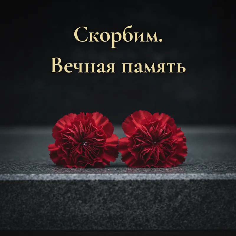 Открытка «Скорбим. Вечная память»