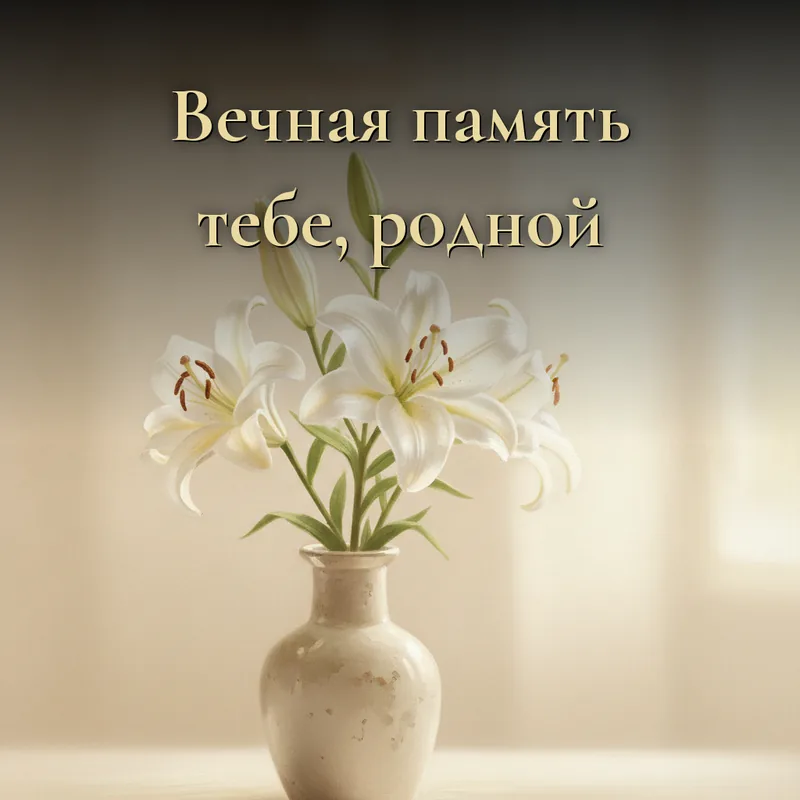 Открытка «Вечная память тебе, дорогой человек»