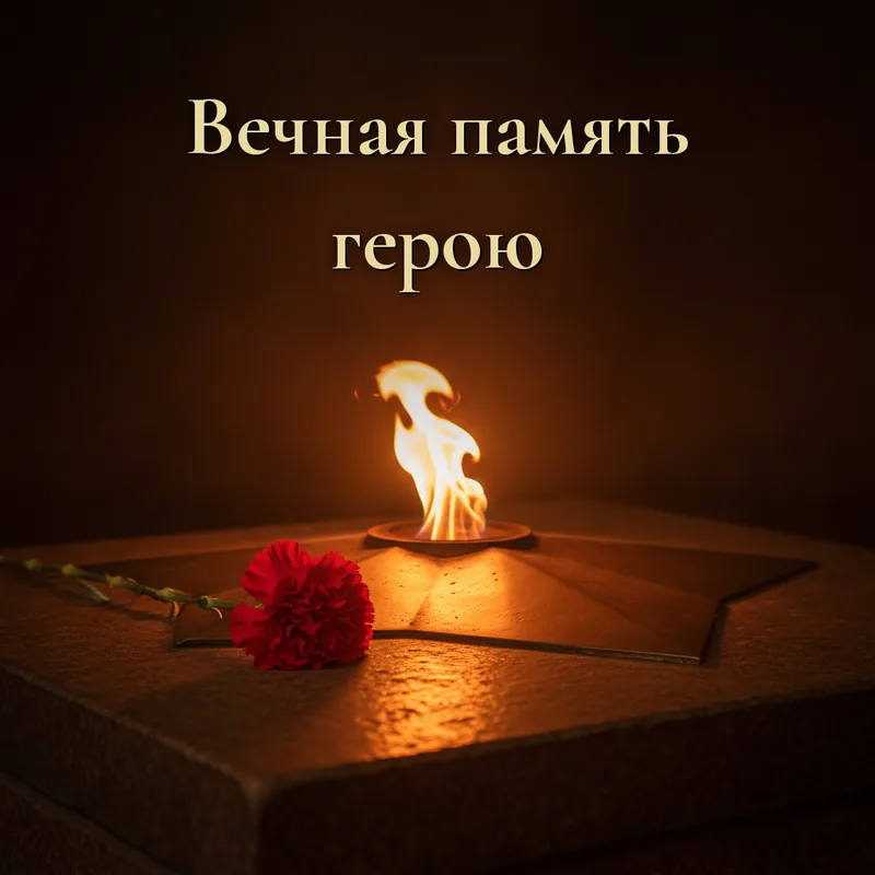 Открытка «Вечная память герою. Вечная слава воину»