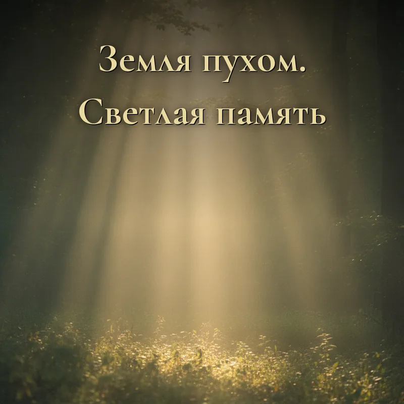 Открытка «Пусть земля будет пухом. Светлая память»