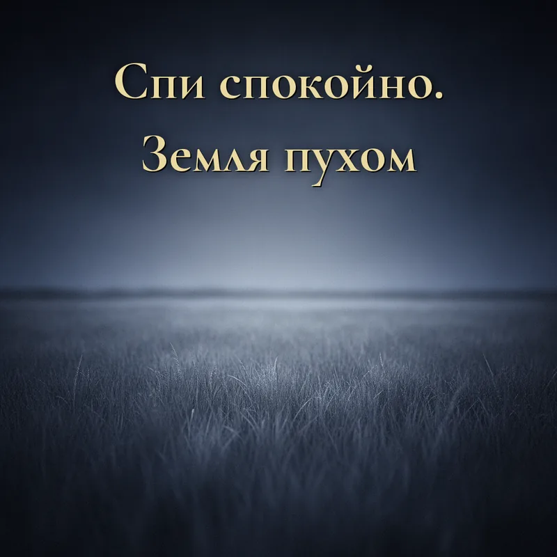 Открытка «Спи спокойно. Пусть земля будет пухом»