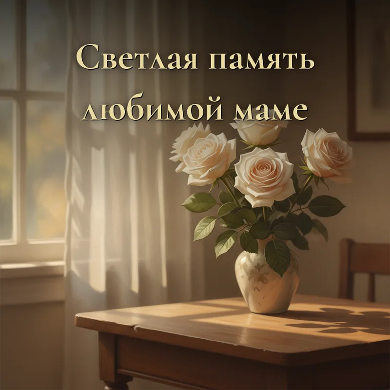 Открытка «Светлая память любимой маме.»